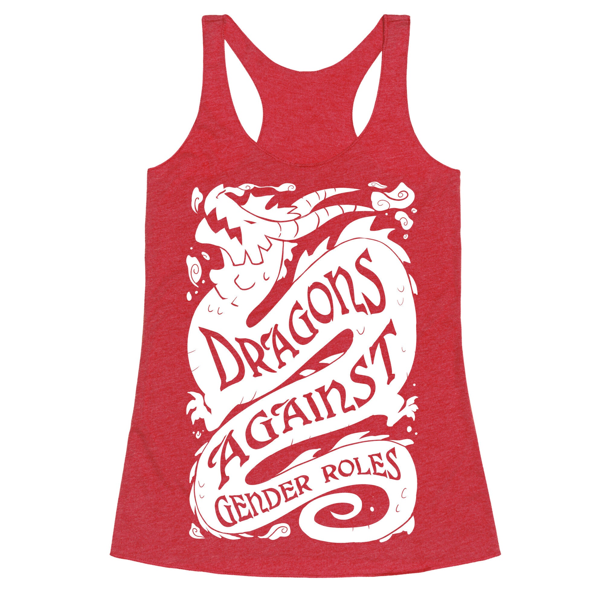 Dragons Against Gender Roles Racerback Tank
